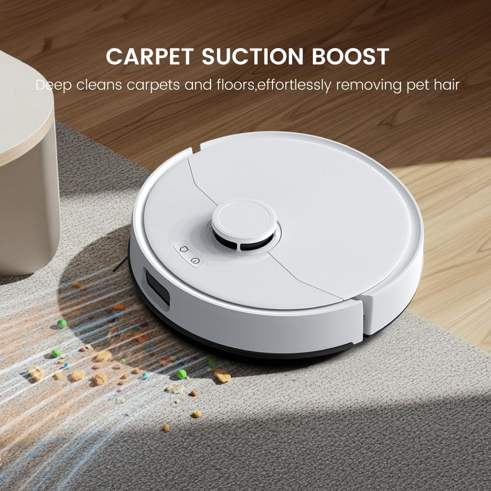 Teendow D63S ULTRA 10000Pa High-suction Automatic Mopping Robot,50℃ Hot Water Washing and Rinsing,60℃ Hot Air Drying,automatic Dust Collection.