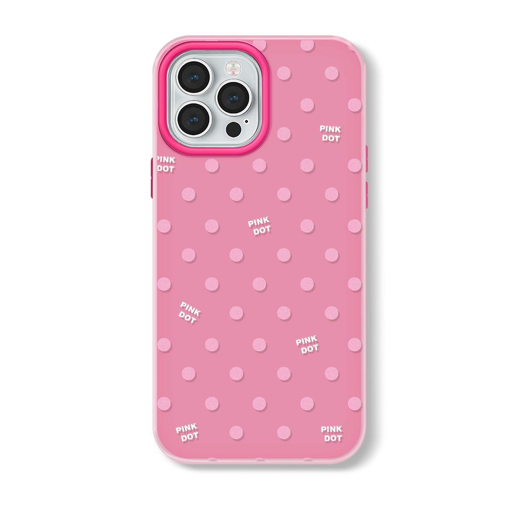 Skinny iPhone 16 Case Compatible and Fits 15 14 13/12/11promax /xsmax/xr Polka Dot Dopamine