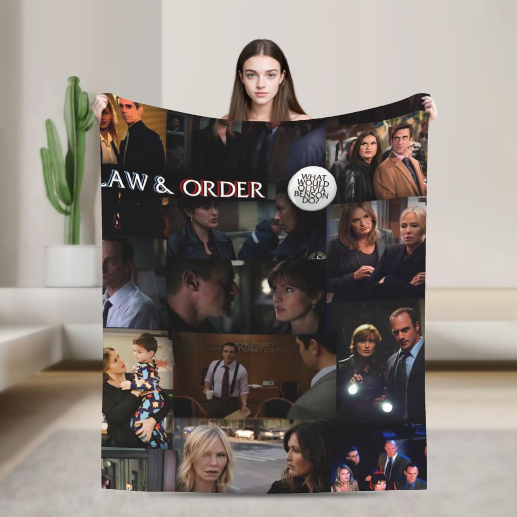 Warm Soft Blanket Camping Law Order SVU Bedding Throws  Flannel Bedspread For Outdoor Fashion Sofa Bed Cover