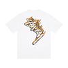 Camiseta de Algodón Unisex de Corte Holgado con Estampado de Letras Camiseta Casual de Manga Corta para Adolescentes y Adultos