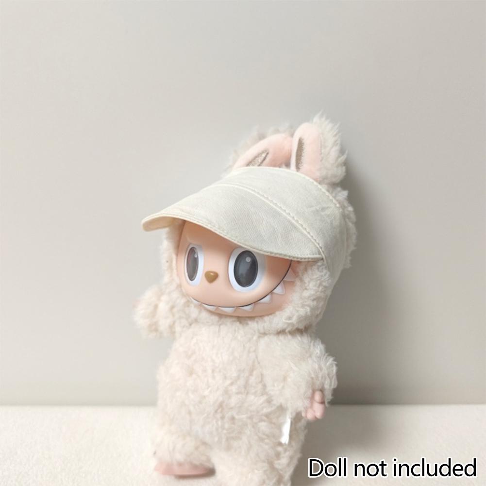 Doll Cap for Dollhouse Miniature 17cm Labubu Color Match Hat Kawaii Cute Doll Accessories Kids Girls Toys