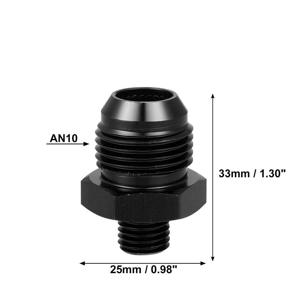 X AUTOHAUX 10AN Male M12 X 1.5mm Male Metric Thread Fitting Adapter Flare Union