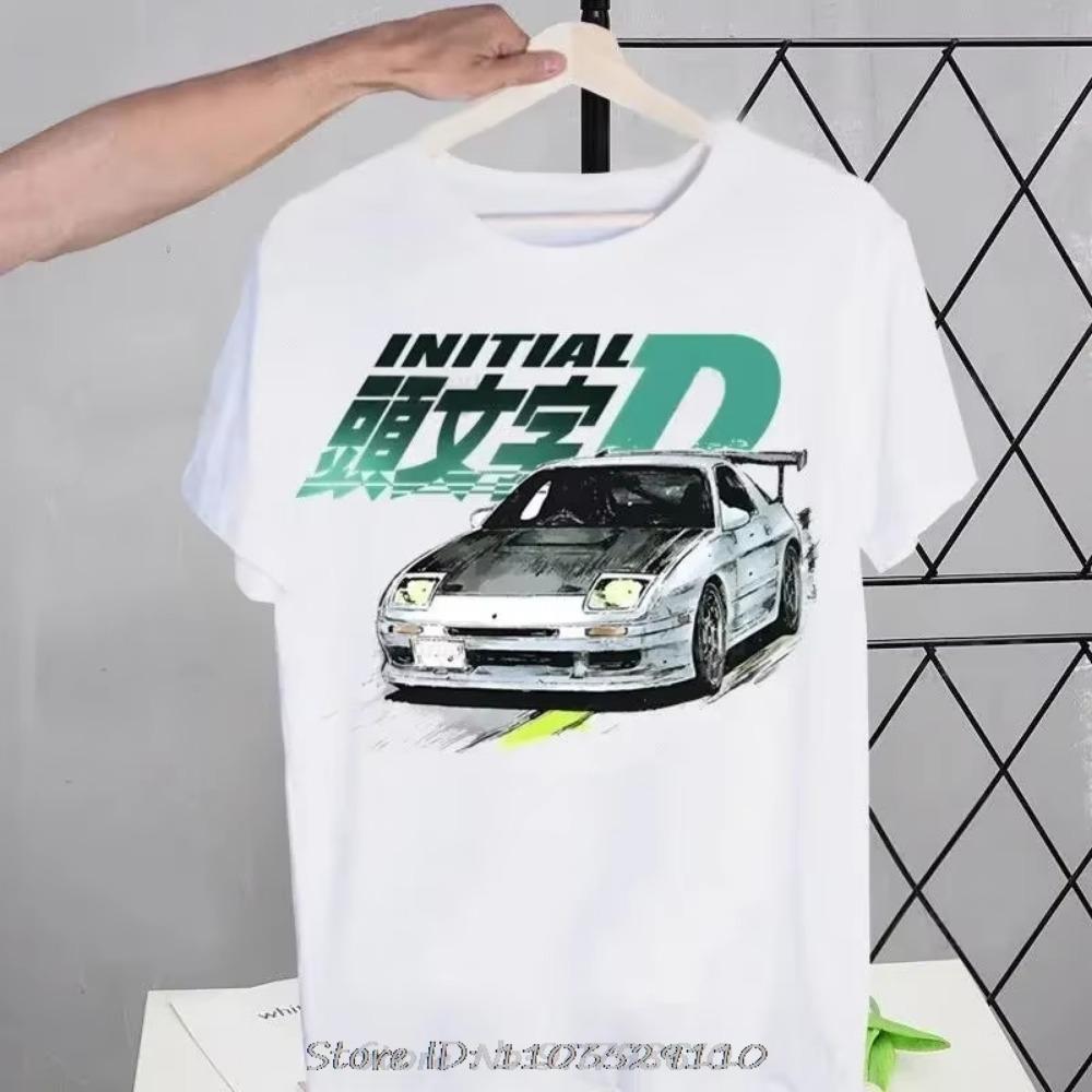 AE86 Japan Anime JDM T-shirt Men Retro Tops Tees Harajuku Initial D Racing Drift Car Tshirt Streetwear Hip Hop Male T Shirt