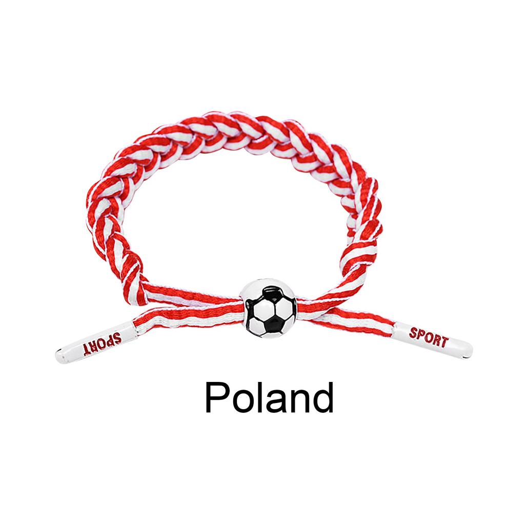 Football Team Fan Support Identification Woven Bracelet