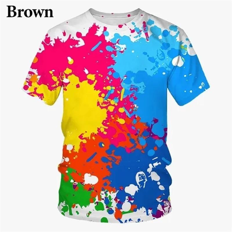 

3D Printed Fun Camouflage T-Shirt For Men Colorful Splicing Pattern Tees Summer Casual O-Neck Short Sleeve Top Street Tee Shirts 6XL