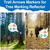 24 Pcs Trail Markers Reflective Trail Signs Many Colors For Hunting Hiking Camping Walking Outdoor