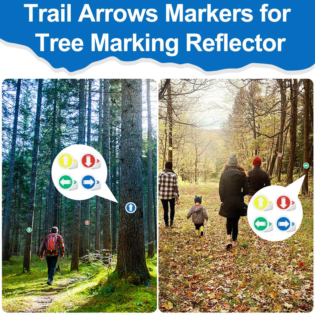 24 Pcs Trail Markers Reflective Trail Signs Many Colors For Hunting Hiking Camping Walking Outdoor
