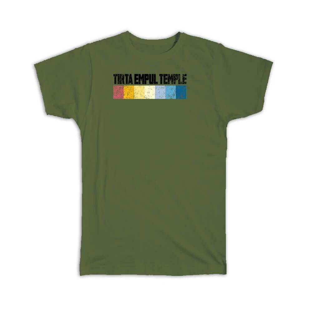 Gift T-Shirt : Bali Indonesia Tirta Empul Temple Vintage Retro 2XL