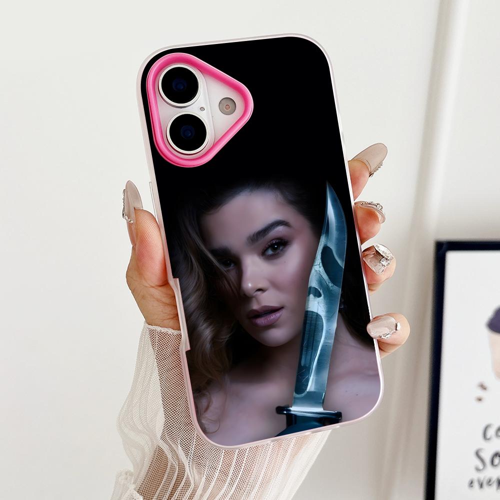 Hailee Steinfeld Jelly Double layer Rose Red Mobile Phone Case for iPhone 17 16 15 14 13 12 11 Air Pro Max Plus Protective