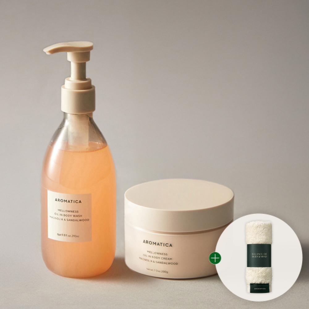 Aromatica Набор: Гель для душа Mellowness + Крем для тела + полотенце NONE