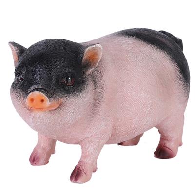 Simulation Cute Small Pig Decor Artificial Animal Model Bonsai Resin Craft Home Decoration Gift