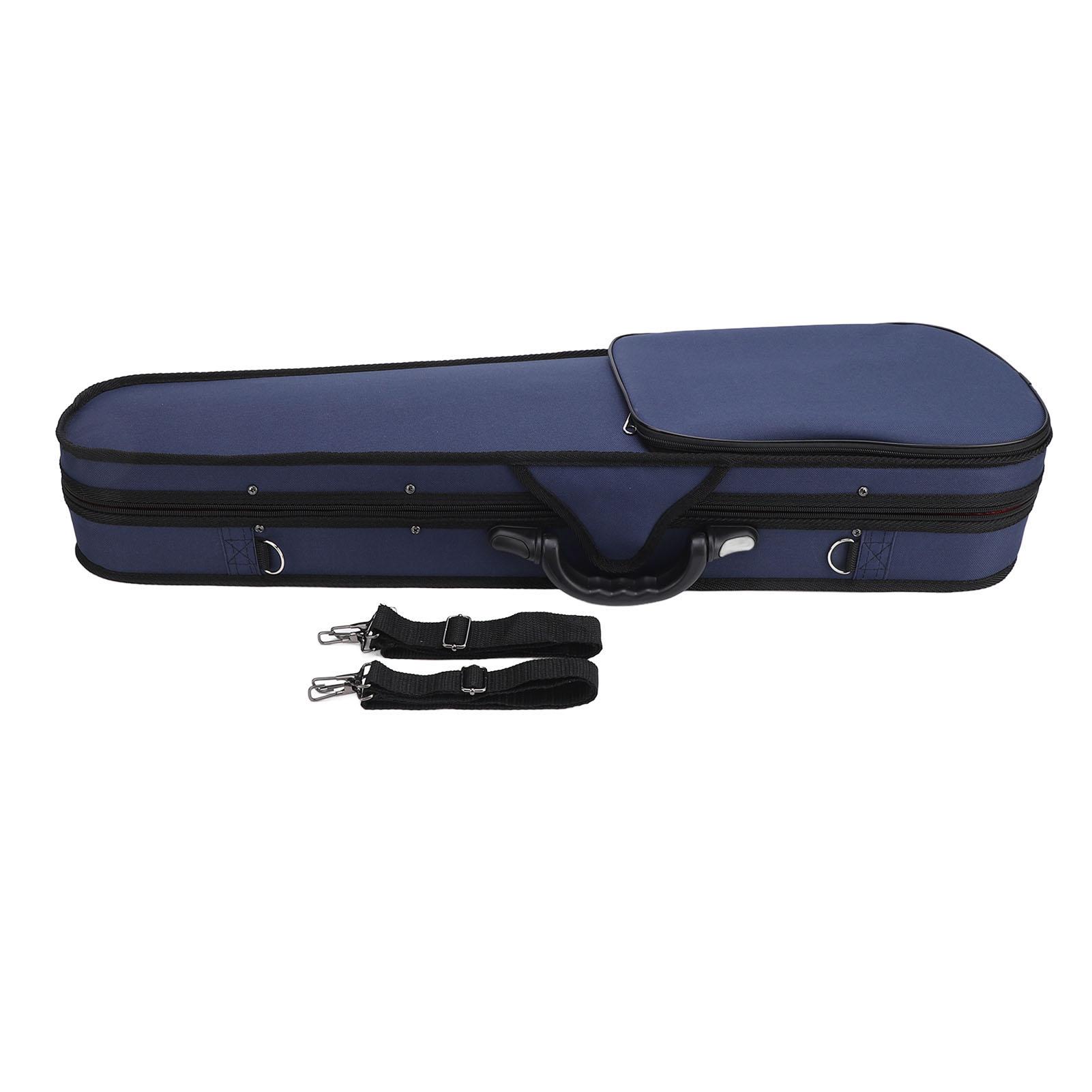 Violin Case 3 Layer Protecting Lightweight Pressure Resistant Triangular Violin Travel Box with Humidity Meter Red