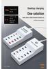 72W Inteligentna Listwa Ładowarki USB z Wieloma Portami do Szybkiego Ładowania Telefonów Android, Apple, Type-C