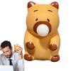 Brown Capybara Doll Pinch Music Toys Squeeze Spit Bubble Decompressio N Toy For Kids Sensory Fidget Toys Schoolbag Doll Pendant