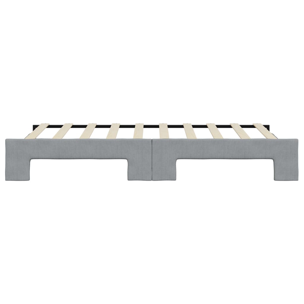 Pull Out Daybed Light Grey 90x190 cm Fabric