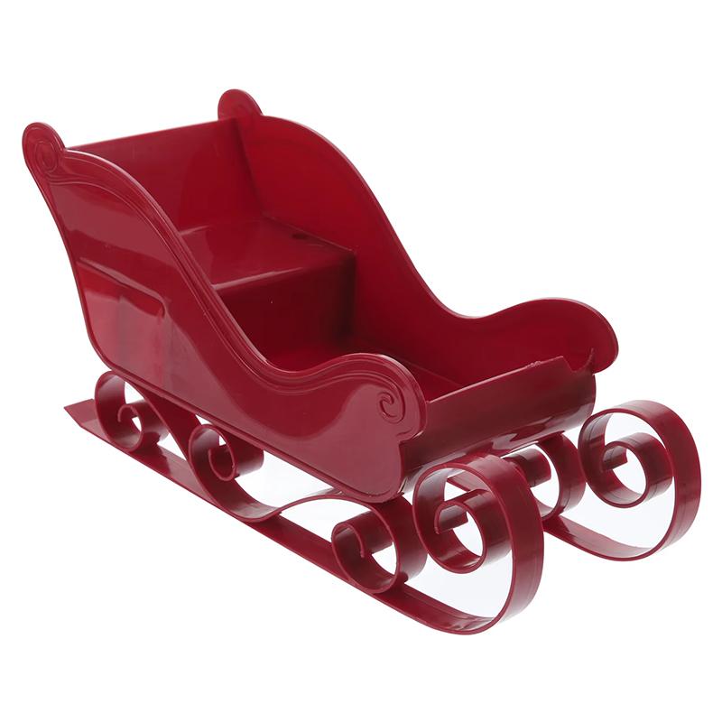 Christmas Sled Car Ornament Gift Plastic Sled Car Ski Car Small Ornament Children's Gift Desktop Decoration