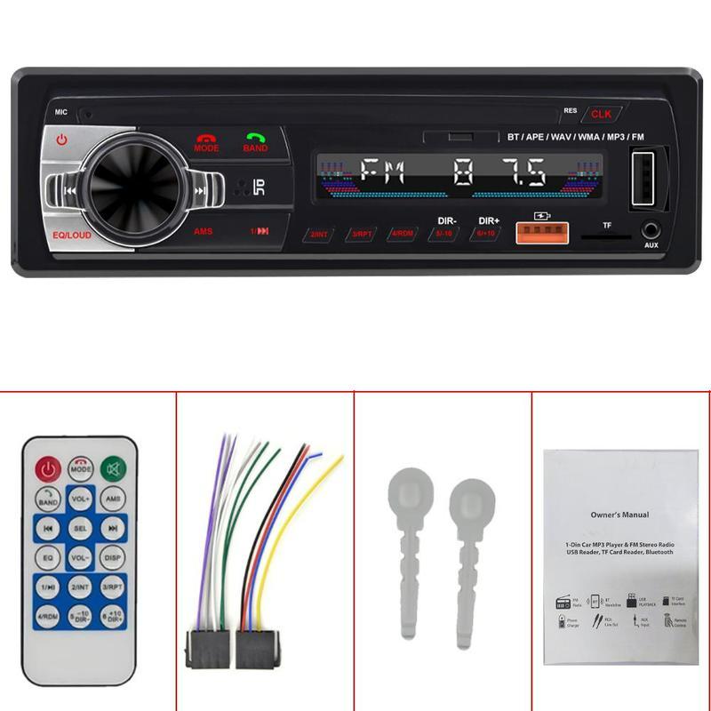 

12V 1DIN In-Dash Car Radios Stereo with Remote Control Digital Bluetooth Audio Music Stereo Car Radio Mp3 Player