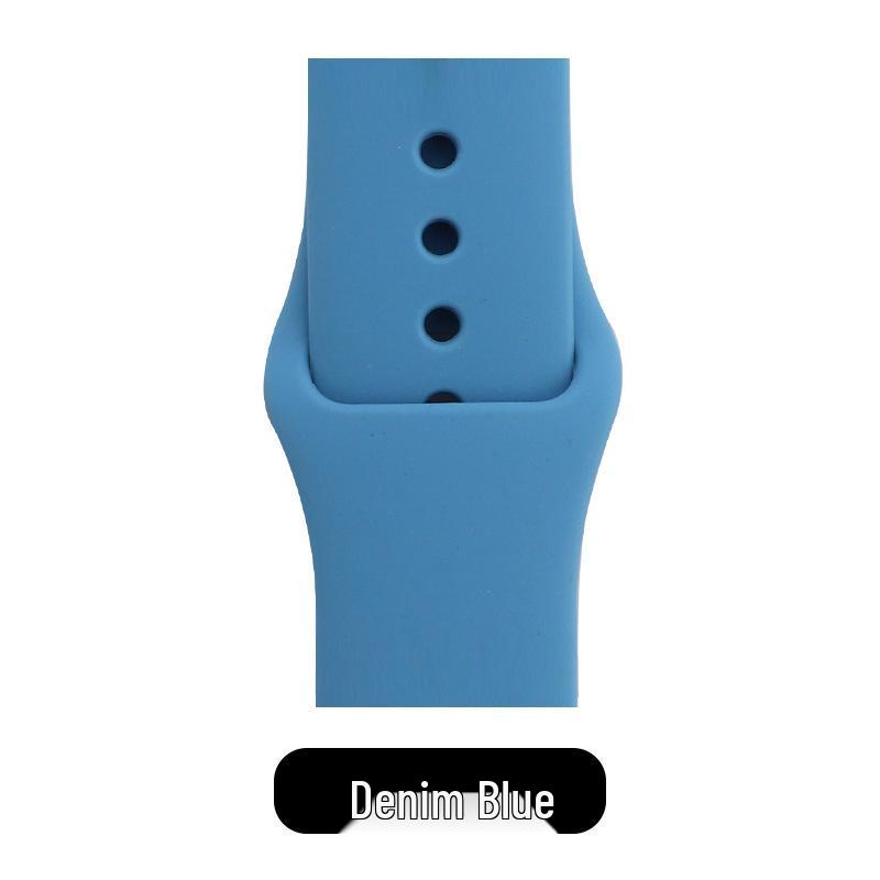 Apple Classic Solid Silicone Strap for iWatch 9/Ultra – Durable Solid Color Band