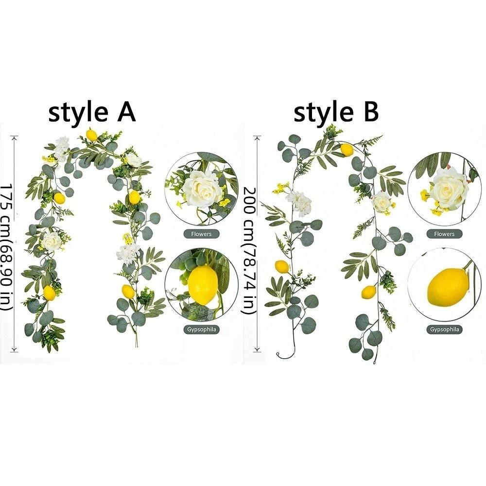 Greenery Lemon Vine Decor Realistic Simulation Lemon Vine Fake Plant  Wedding Party Decor