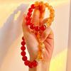 Large Particle Design Sense 12Mm Natural Citrine Chalcedony Bracelet Bracelet