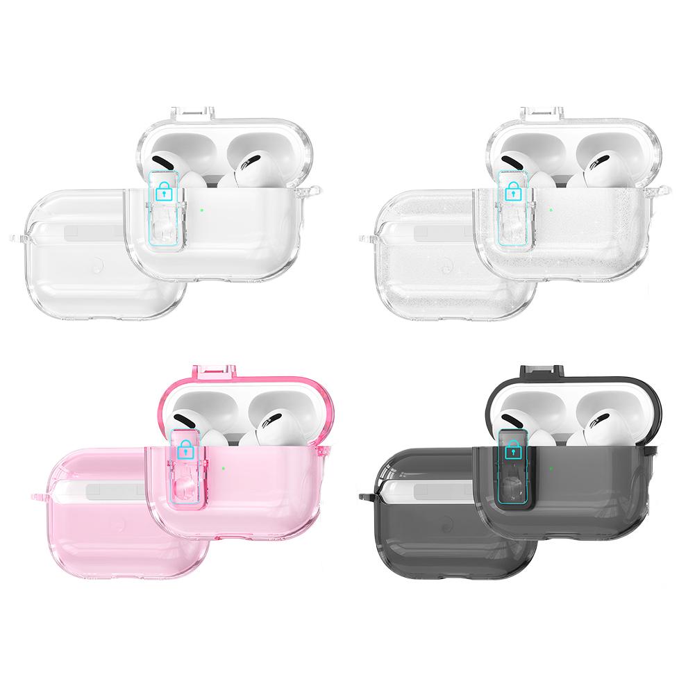 Transparent Earphone Case For AirPods Pro 3 Unique Lock-on/off Design One-touch Automatic Flip-open Lid Clear Headphone Cover