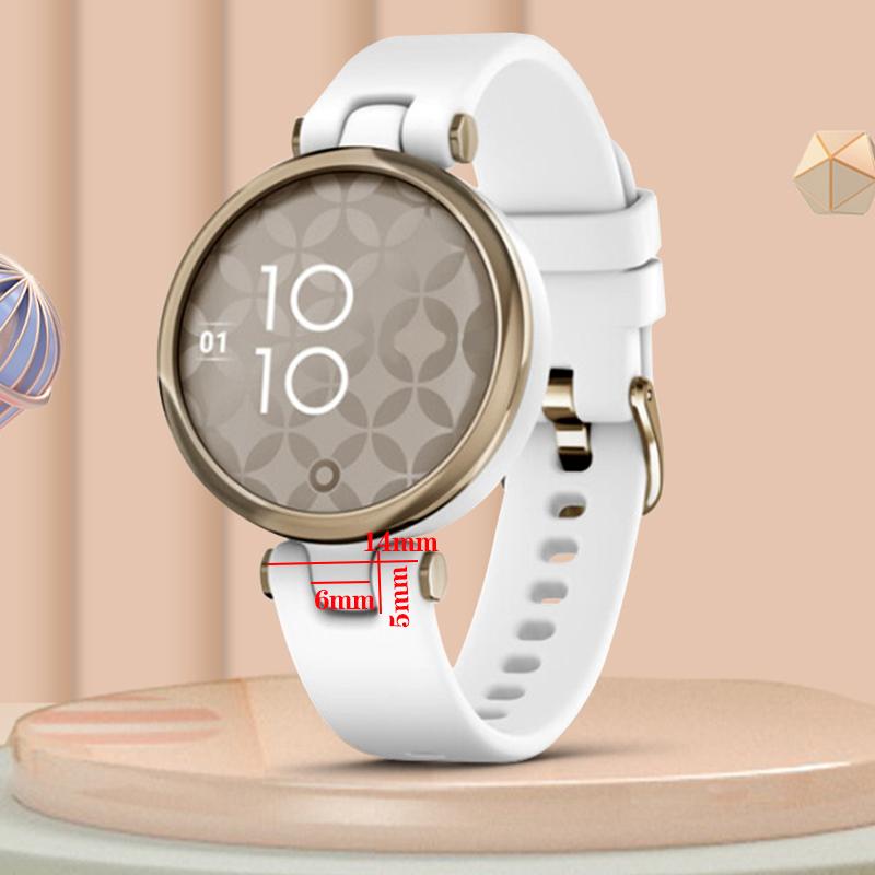 Genuine Leather Sports Watchband Straps Women's Bracelet Silicone Stainless Steel Belt For Garmin Lily Smart Watch Accessories