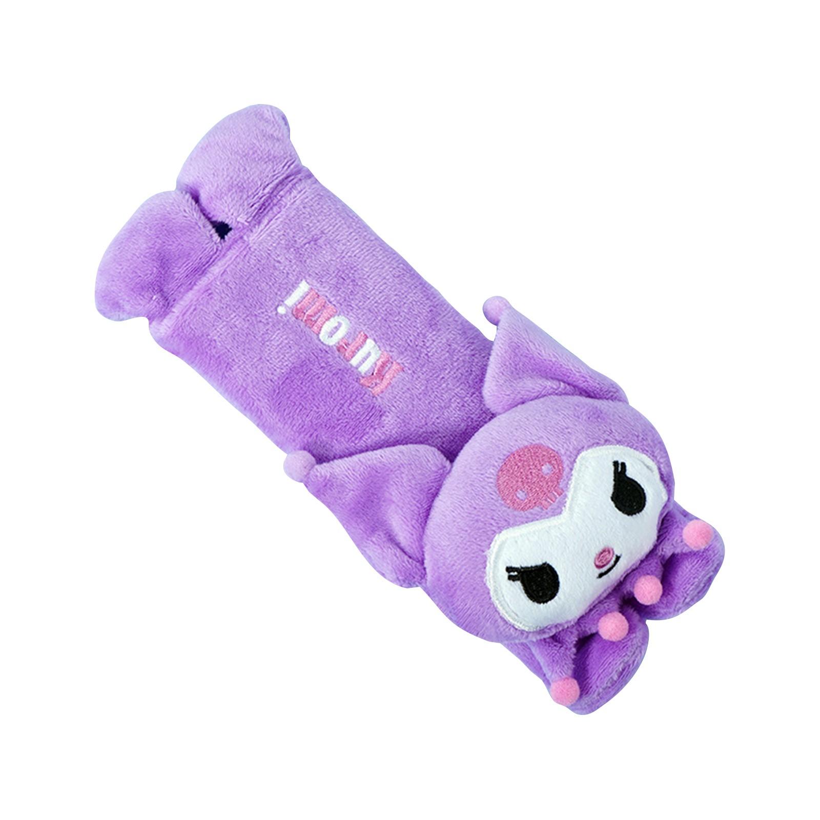 

Чехол для автомобиля с героями мультфильмов, милый комплект из 2 предметов, аниме-протектор для шеи, украшение для автомобиля для женщин One Size фиолетовый