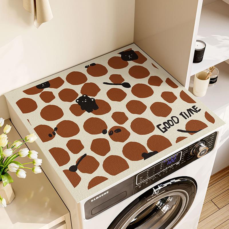 Washing Machine Cover Cloth Dustproof Cover Diatom Mud Water Absorption Pad Without Washing Sunscreen Refrigerator Bedside Table Cover Towel