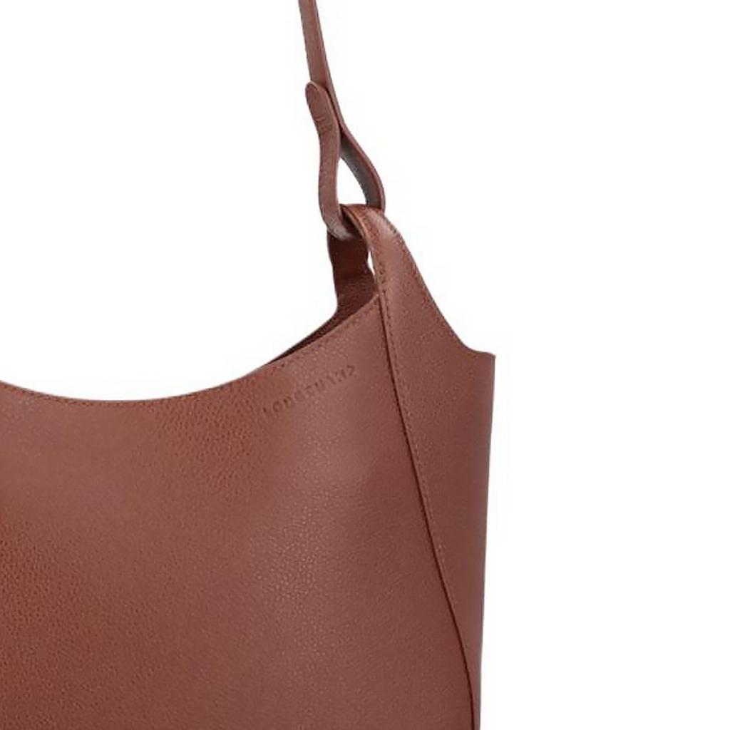 Longchamp Le Foulonné Magnetic Closure Adjustable Shoulder Strap Leather Hobo Bag Women Bags Light-Gold Brown 10330021M02