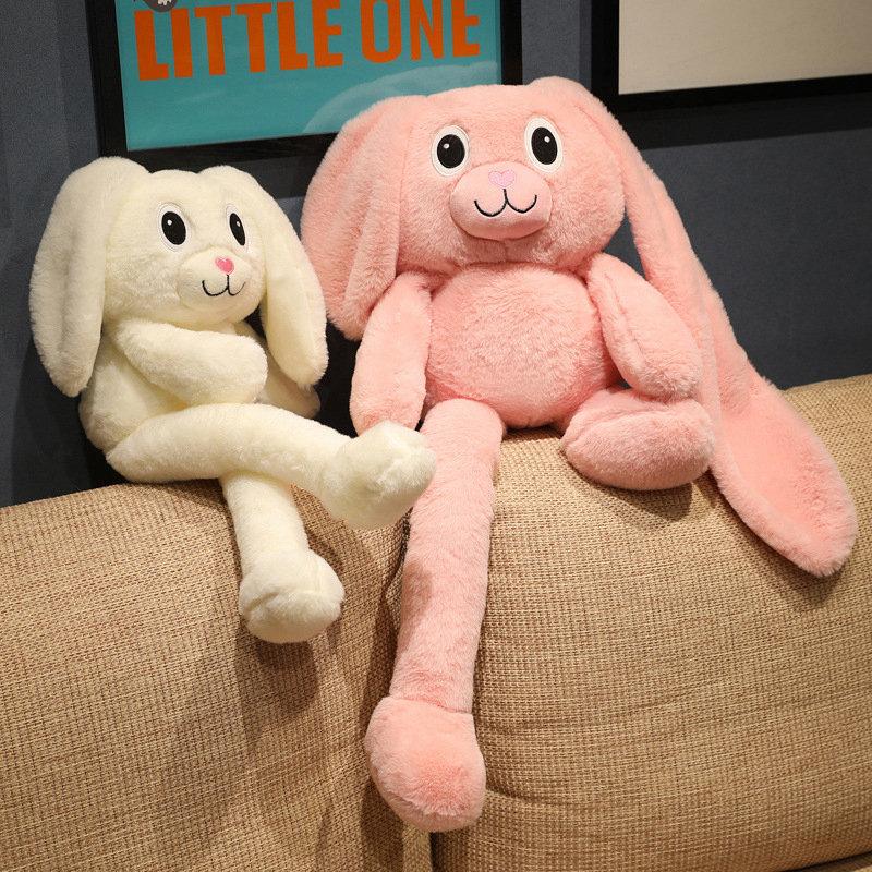Rabbit Pillow Ear Pulling Rabbit Plush Toy Long Ear Rabbit Cartoon Creative Rabbit Stretchable Rabbit Toy Children's Gifts