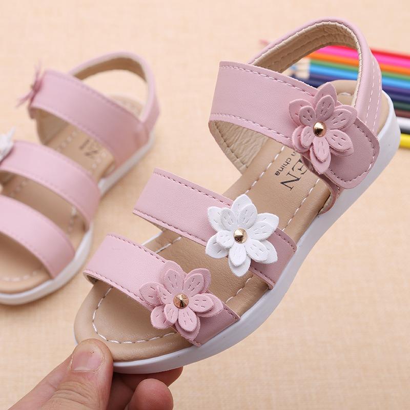 New Summer Kids Sandals, Girls Flower Princess Shoes for Little & Big Kids