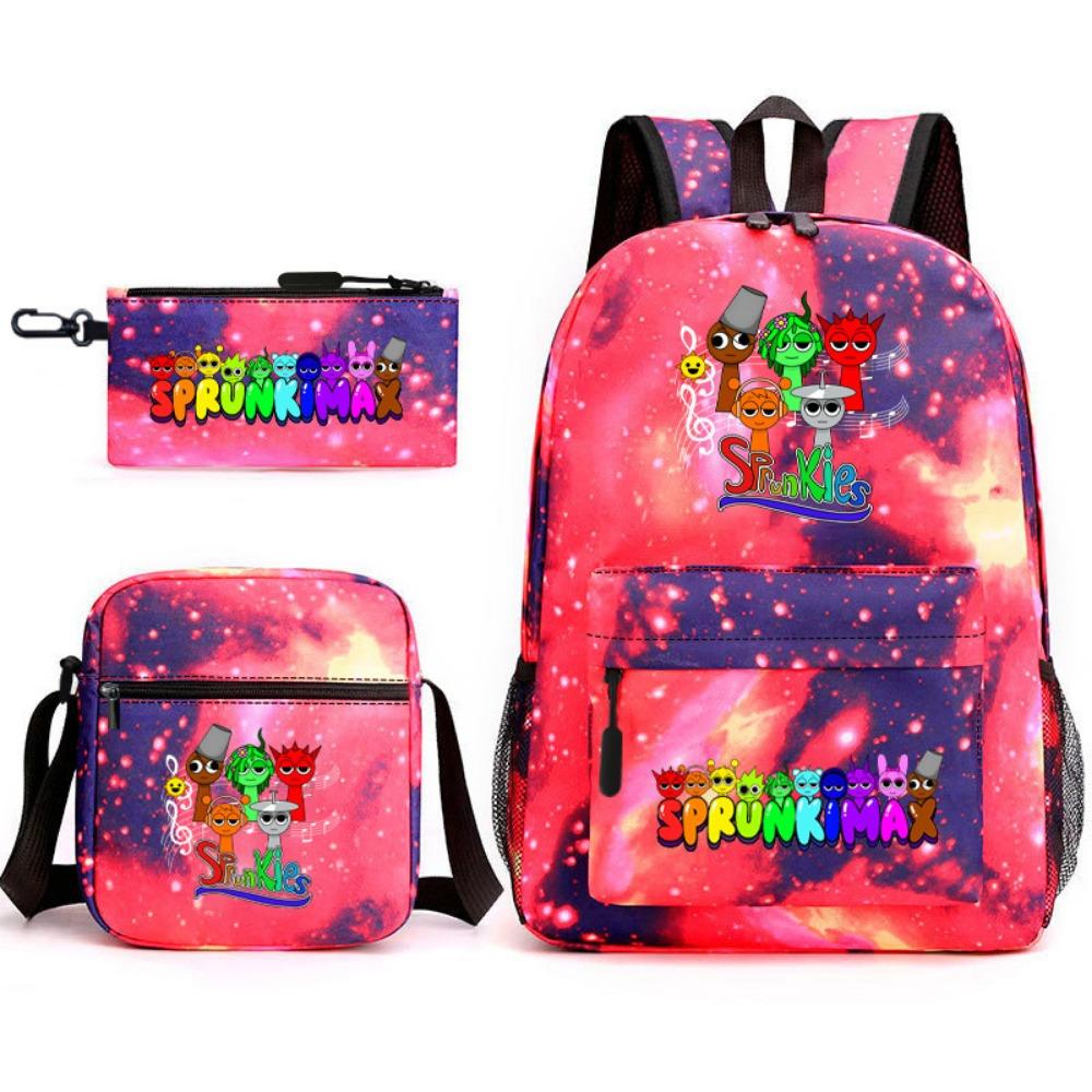 Rhythm Box Peripheral Elementary School Bag Large Capacity Starry Sky Backpack Three-piece Set