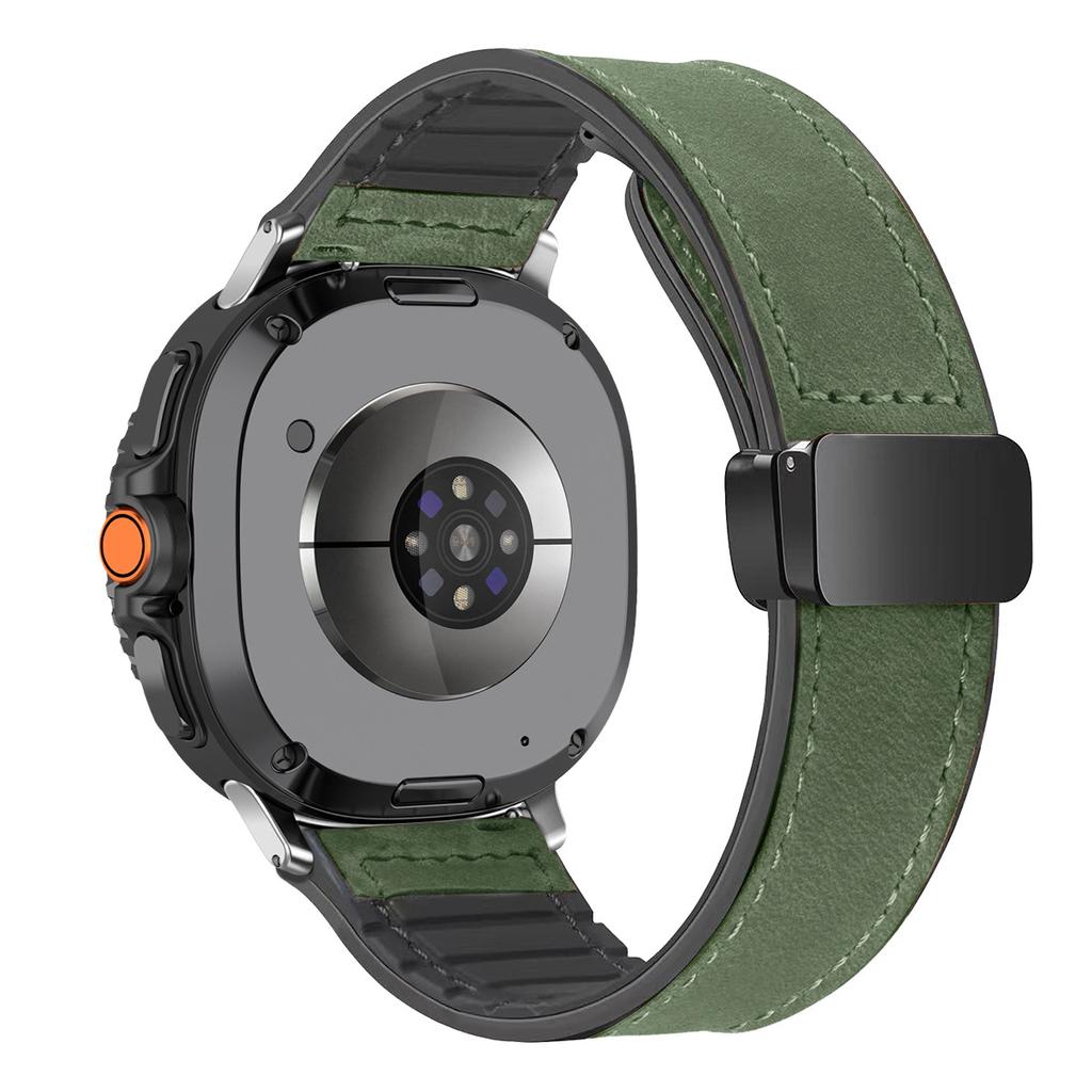 Leather Band for Samsung Galaxy Watch 8/8 Classic Magnetic Strap Silicone Bracelet for Galaxy Ultra 2025/7ultra Quick Fit Correa