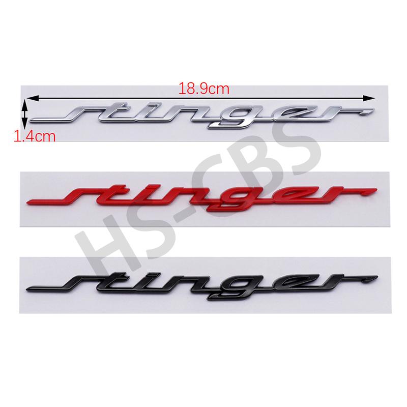 RAWN4 3D ABS Stinger Car Rear Trunk Emblem Fender Decal Car Stickers For Kia Stinger Badge GT Line K2 K3 K4 K5 Sportage R Accessories