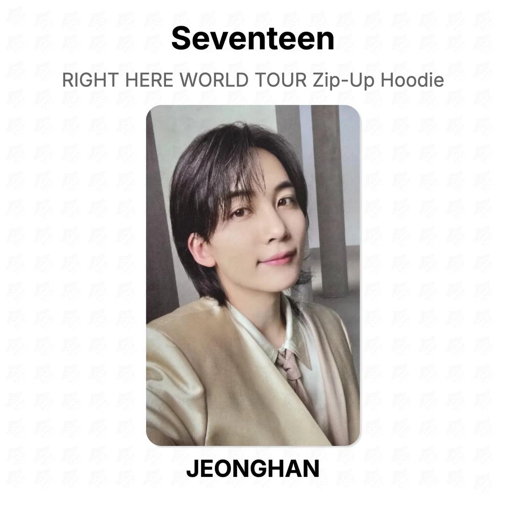 Seventeen RIGHT HERE WORLD TOUR Zip-Up Hoodie Official Photocard
