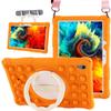 Silicone Protective Case With Rotating Handle Stand XiaoDu S12 Learning Tablet 10.1 Inch Cartoon Bubble Design
