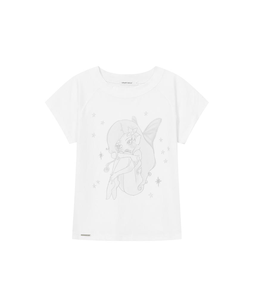 MISEKI SEOUL Hannah Fairy Raglan Short Sleeve White