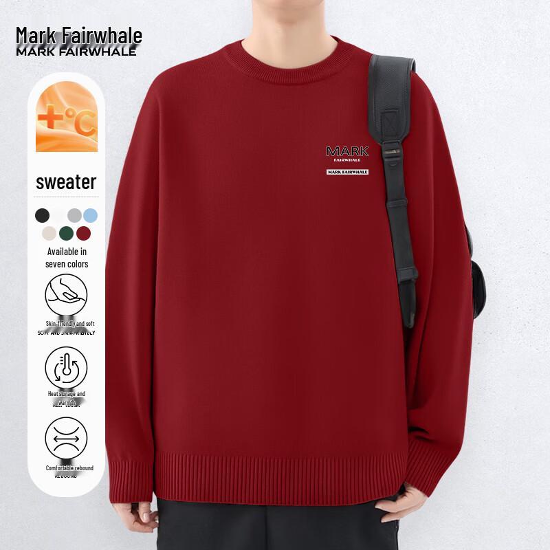 

Mark Fairwhale Men s Winter Crewneck Knit Sweater L