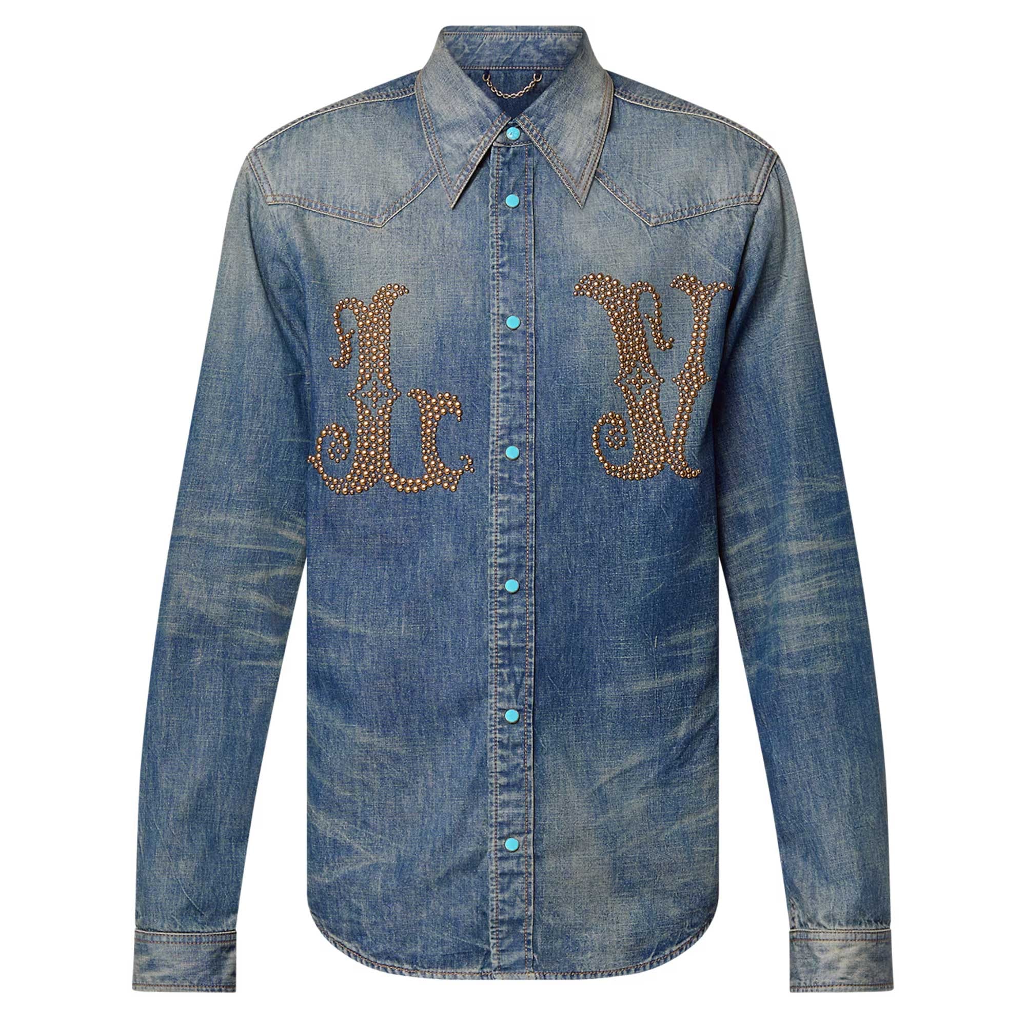 LOUIS VUITTON Fitted Long-Sleeved Denim Shirt