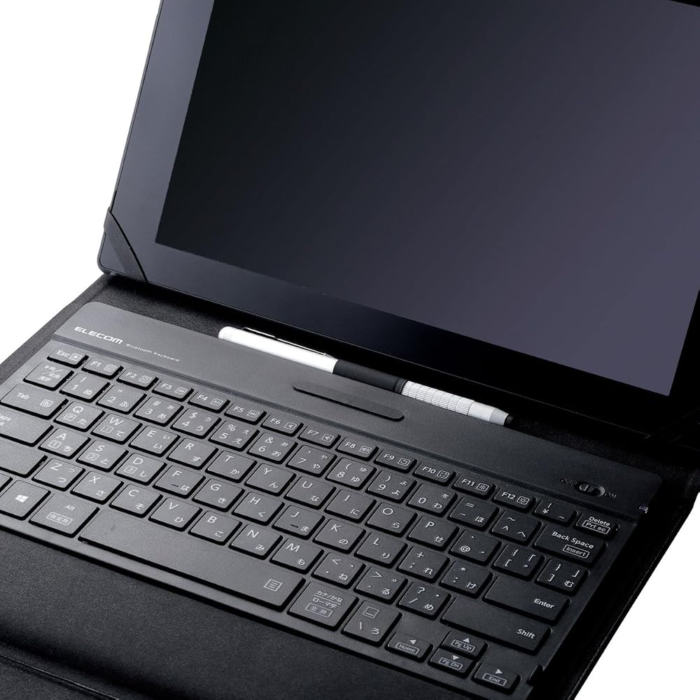 ELECOM Wireless Keyboard Bluetooth Soft Leather Cover Type Multi-Pairing Black TK-CAP01BK