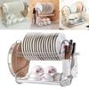 2 Tiers S-Shaped Dish Drainer Drying Rack Home Washing Kitchen Accessories Sink Dish Drainer Drying Rack Organizer