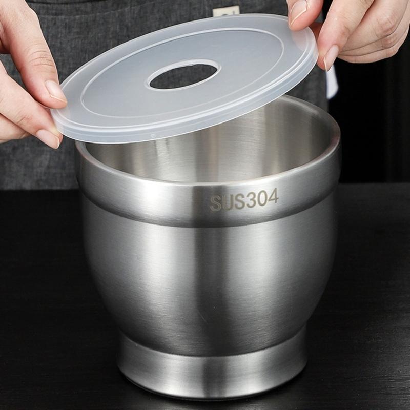 Effektiv mortel och stöt set Matkvarn Pillerkross Kryddkvarn 304 Rostfritt stålmaterial för kök