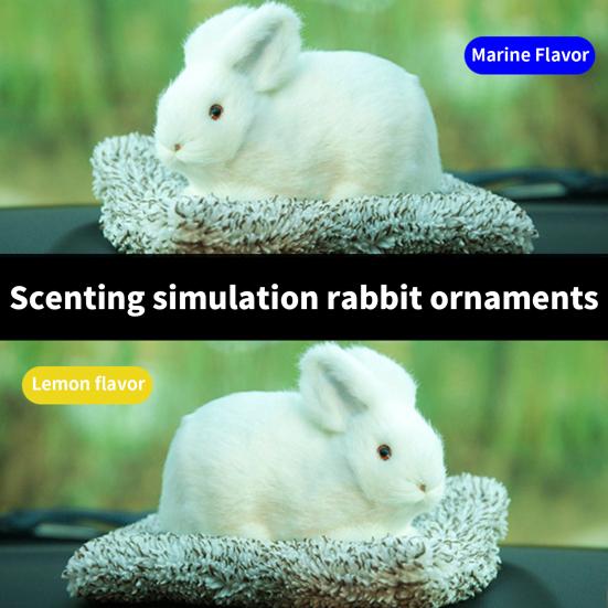 

Car Ornament Scented Realistic No Shedding Miniature Air-Freshener Car Plush Rabbit Decoration for