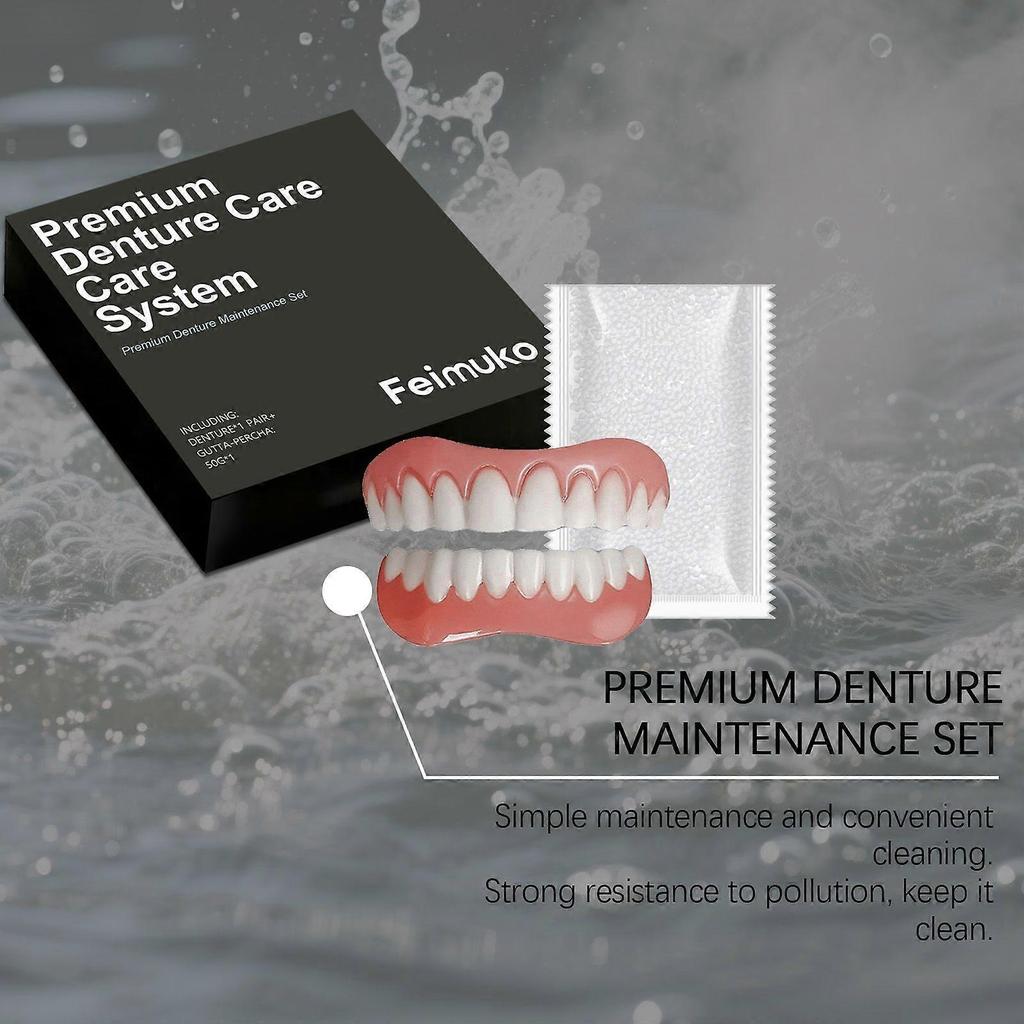 Feimuko Denture Decoration Set Showcases A Smile With Natural Beauty, A Comfortable Fit, And Convenient Material