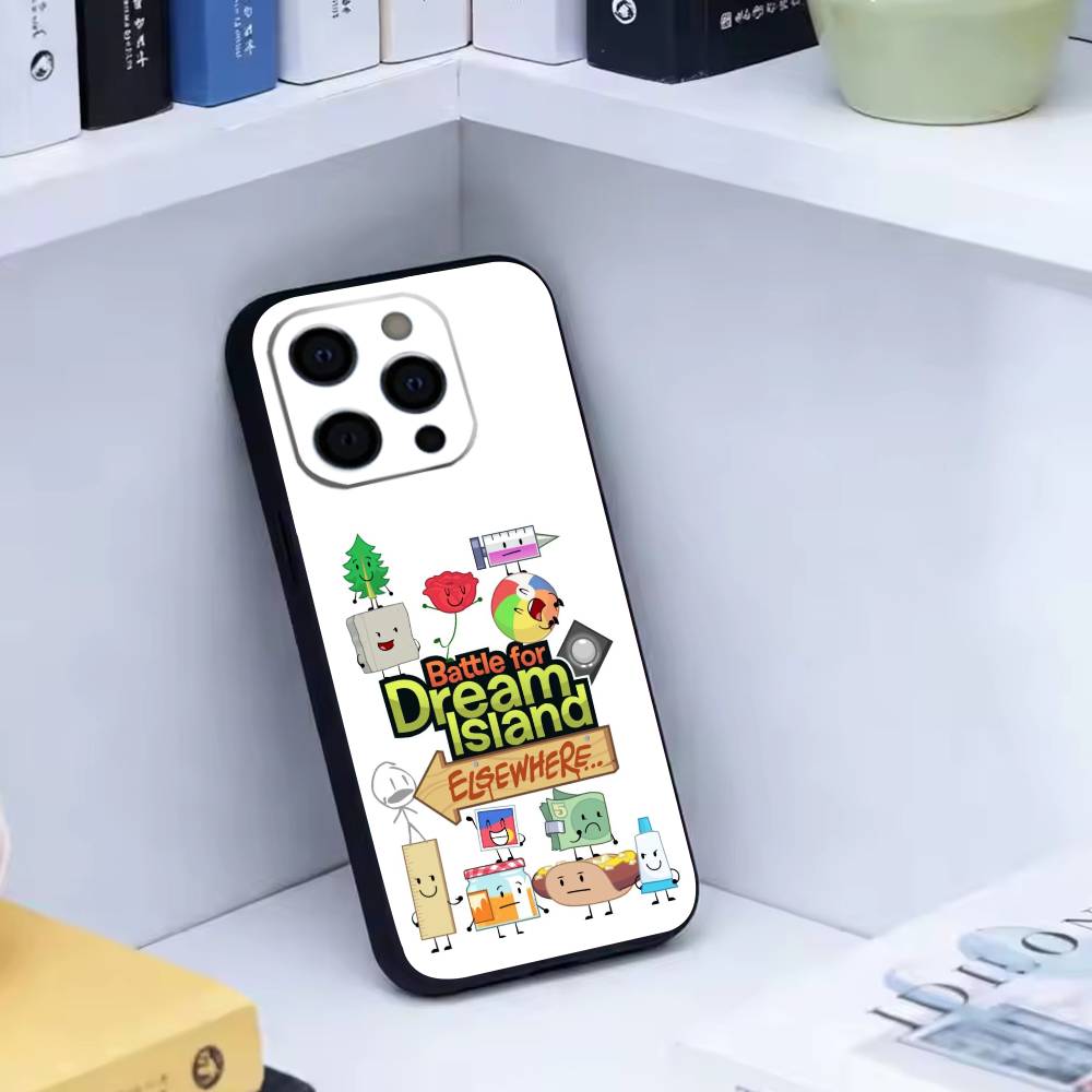 BFDI-Battle for Dream Island  Phone Case For iPhone 17, 16,15,14,13,12,11 Plus,Pro Max, Others Soft Black Cover