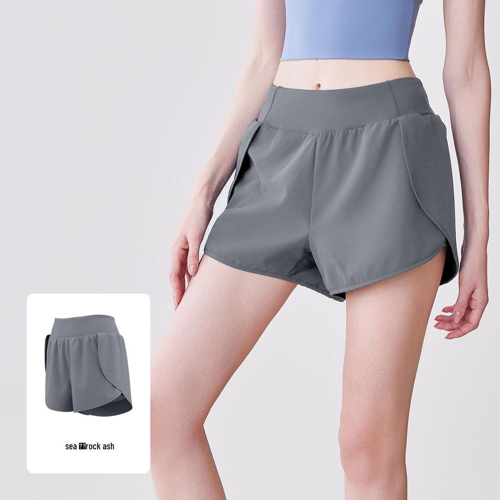 Summer Quick-Dry Two-Piece Running Shorts with Side Pockets