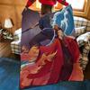 Animation B-Blue E-Eye S-Samurai Throw Flannel Cozy Print Blanket, Portable, Durable Machine Washable Cute Cool