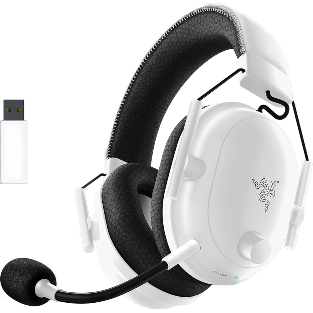 Razer BlackShark V2 Pro Wireless Gaming Headset White HyperSpeed 2.4GHz Bluetooth HyperClear Microphone