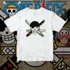 2026 Summer One Piece Roronoa Zoro Skull Print Cotton Tshirt Vintage Casual Sport Harajuku Top For Anime Fans Adults Kids Y2k