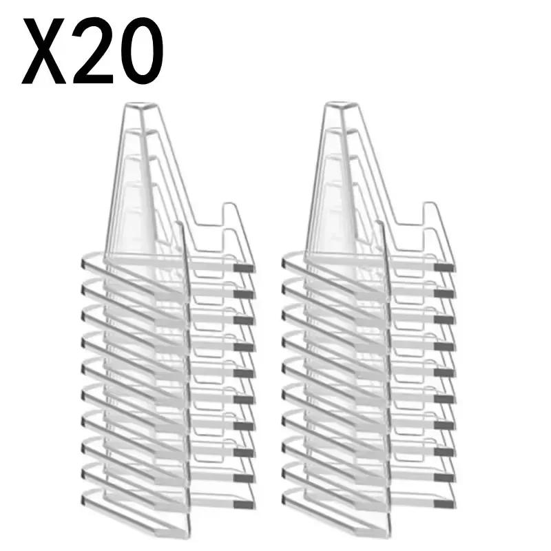 1-30 Pezzi Supporti Espositori in Acrilico Trasparente per Monete Cavalletti Piccoli Supporti per Carte da Gioco Collezionabili Organizer per Carte di Idoli Kpop
